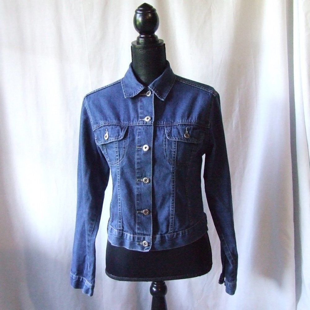 Brody jean jacket denim cowgirl cropped medium spring summer coat vintage 1990s